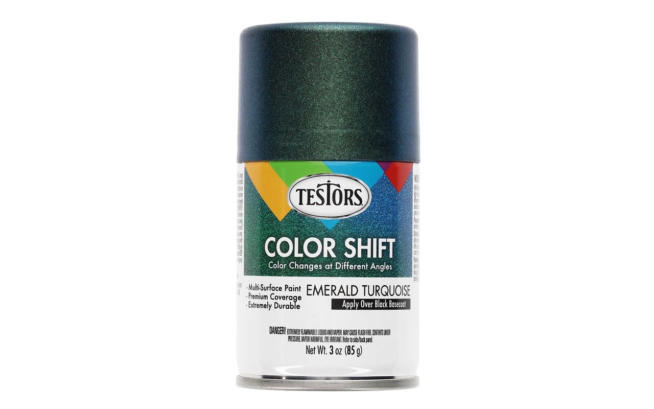 Testors Color Shift Spray Paint 3oz Gloss EmrldTur